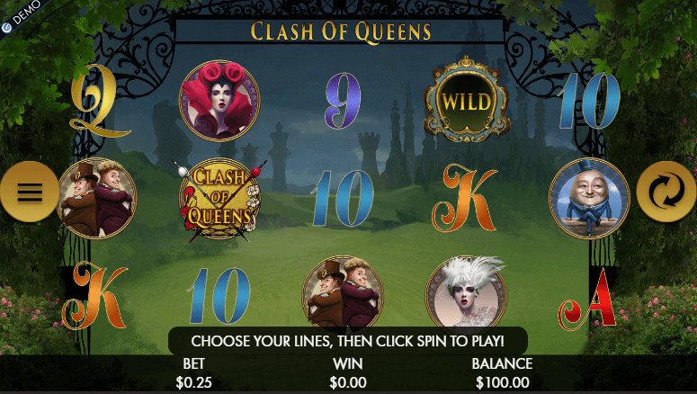 mage of Clash of Queens online slot in play