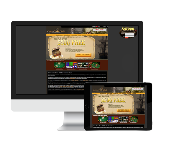 An Image of the Captain Cooks Casino Review on Multiple Platforms