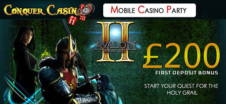 An image of Conquer Casino Bonus Banner