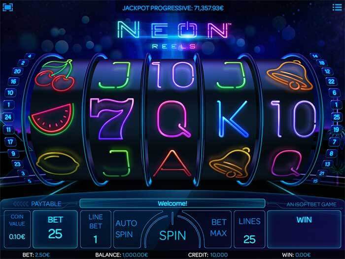 Image of Neon Reels slot in play