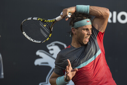 An image of Rafael Nadal Playing Tennis