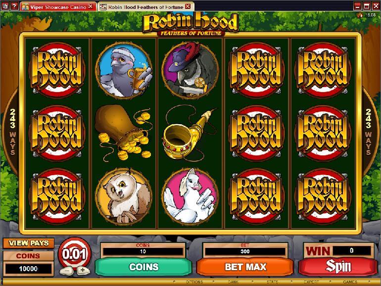 A screenshot of Robin Hood Feathers of Fortune Online Slot