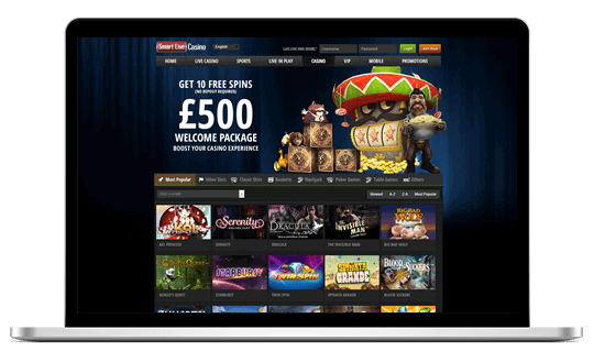 Image of Smart Live Casino on Laptop