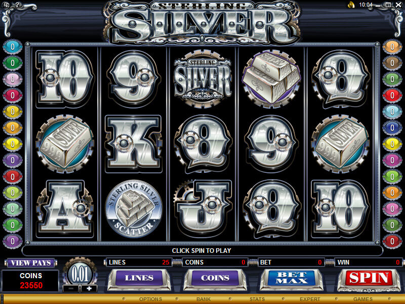 An image of Sterling Silver Online Slot Gameplay
