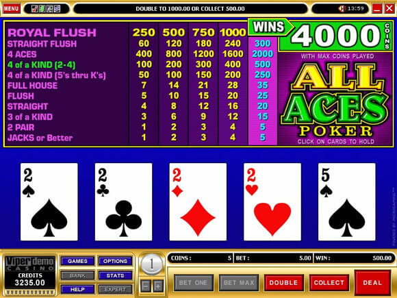All Aces Video Poker