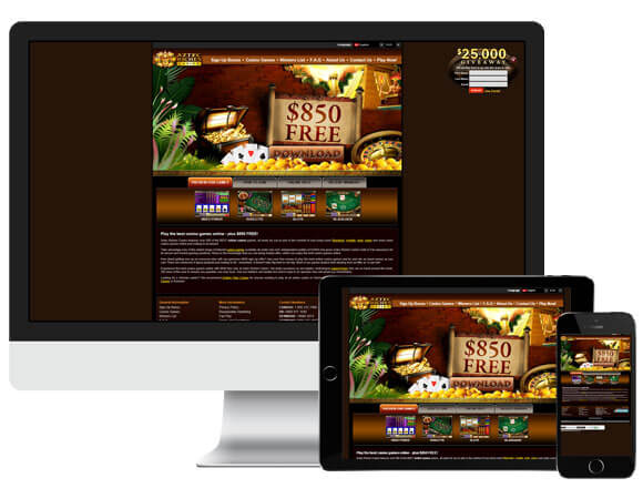 An image of Aztec Riches Casino Review on Multiple Platforms