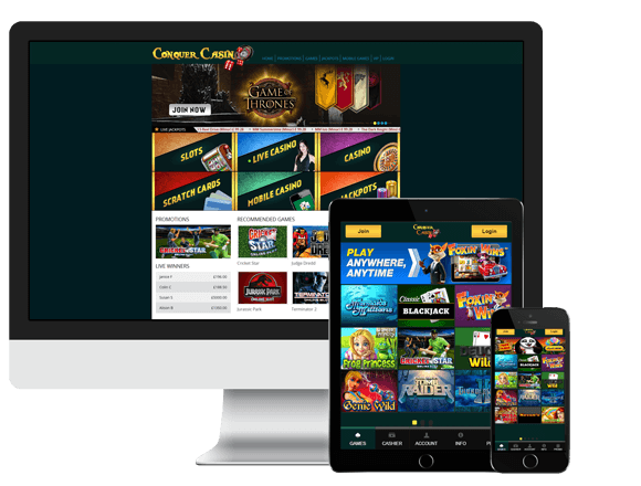 An image of the conquer casino multi platform operators