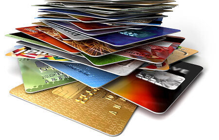 Image of a stack of debit cards
