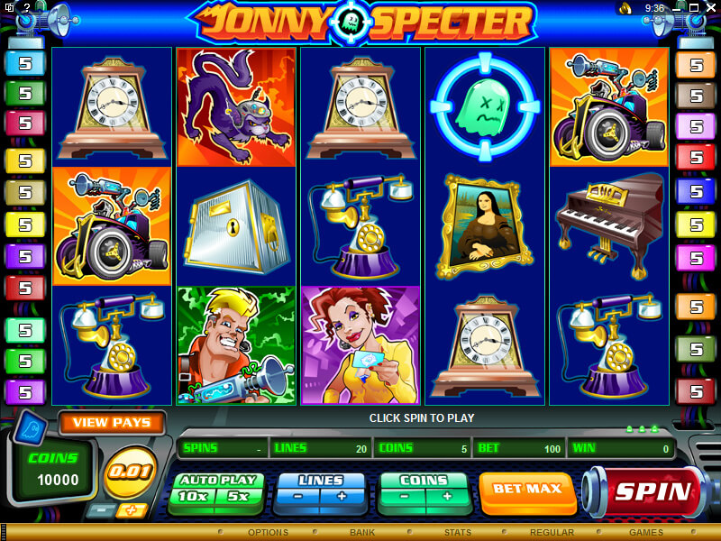 A screenshot of the Jonny Specter Online Slot Game