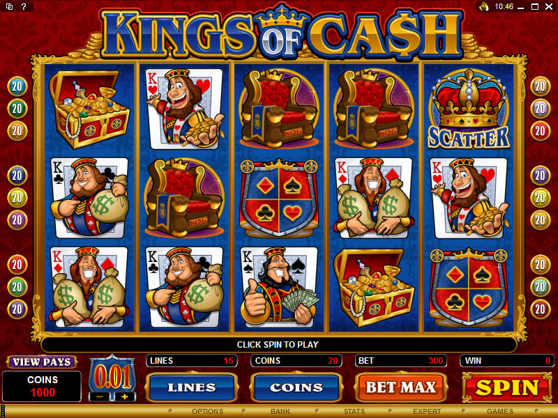 A screenshot of the Kings Of Cash Online Slot Gameplay