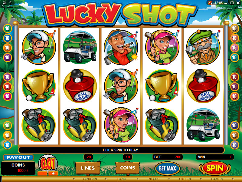 A screenshot of the Lucky Shot Online Slot Gameplay