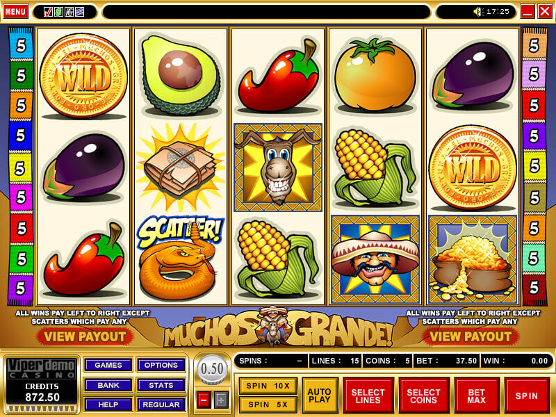 A screenshot of Muchos Grande Online Slot Gameplay