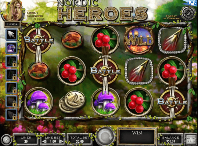 Image of Nordic Heroes Online Slot in play
