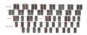 An image of the tiles used in Pai Gow