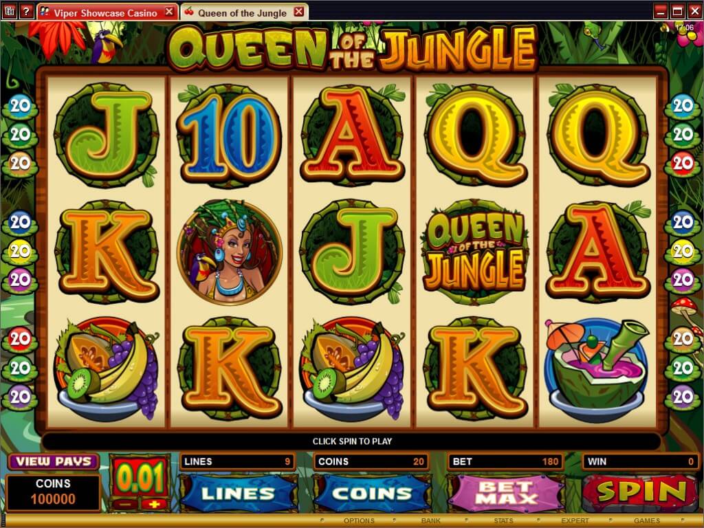 A screenshot of Queen of the Jungle Online Slot