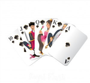 An image of the Poker Hand royal flush 