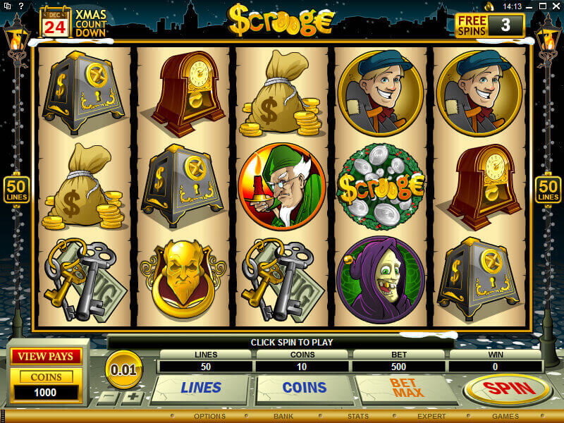 A screenshot of Scrooge Online Slot
