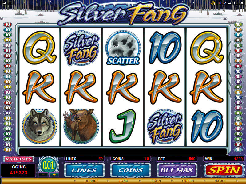 A screenshot of Silver Fang Online Slot