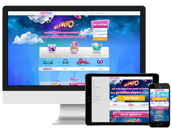 An image of Spin Genie Casino on Multiple Platforms