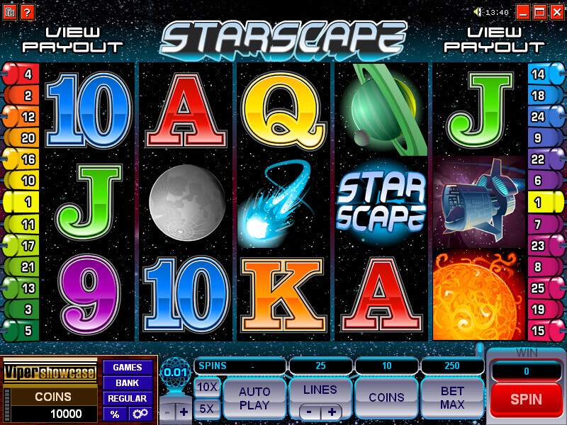 An image of Starscape Online Slot Gameplay