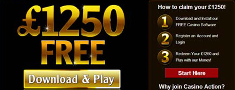 An image of the Casino Action Bonus Banner
