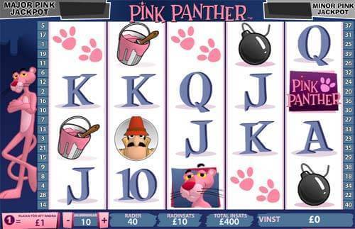 Image of Pink Panther Online Slot PlayTech in play