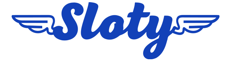 The Sloty Casino logo in blue on a transparent background