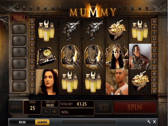 Image of the mummy slot in play